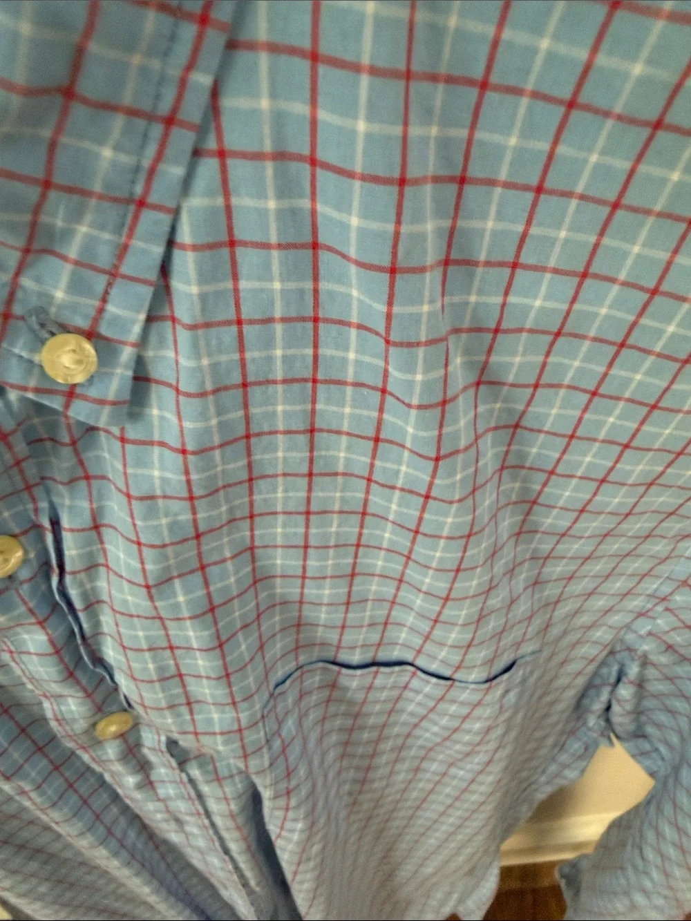 Light Blue Plaid Button-Down Shirt- J Crew